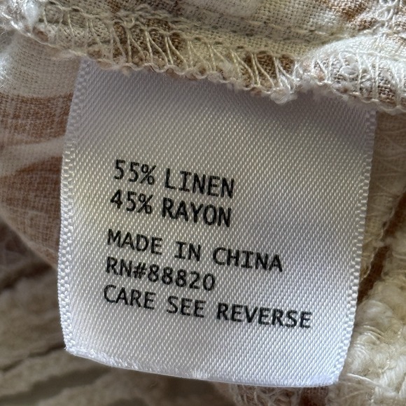 Christian Siriano Linen Blend Floral Square Neck Crochet Blouse Top Shirt Sz L - Picture 8 of 10